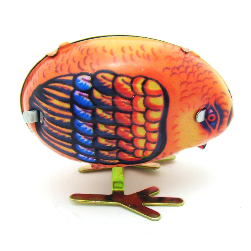 Vintage Rooster Pecking Wind Up Toy Prank Creative Vintage Clockwork Toy Collectible Gift Window Decoration