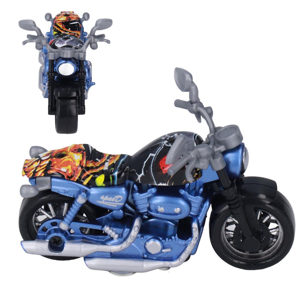 Mini Motorcycle Model Alloy High Simulation Promote Coordination Pull Back Motorcycle Toy for Kids