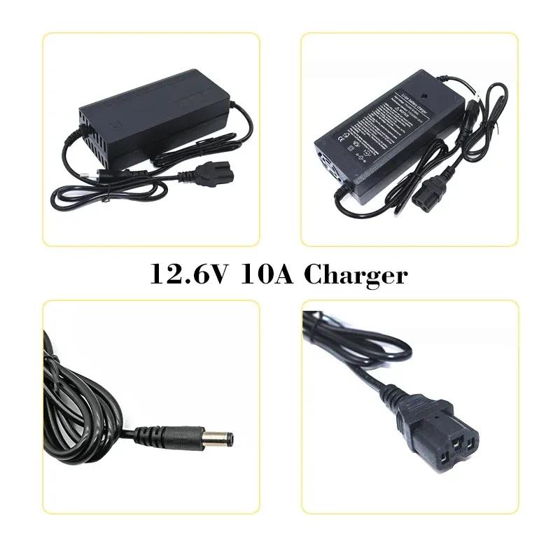 12.6V 1A 3A 5A 10A Lithium Battery Charger AC110-240V To DC For11.1V 3S 12V Power Supply Sprayer Li-ion Battery Pack DC5.5*2.1mm