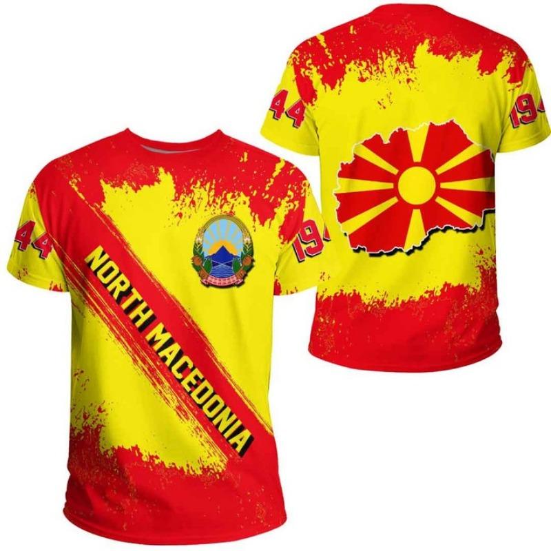 Football Jersey Summer Trend Crew Neck 3D Printing Sports T-shirt Casual Loose Tops