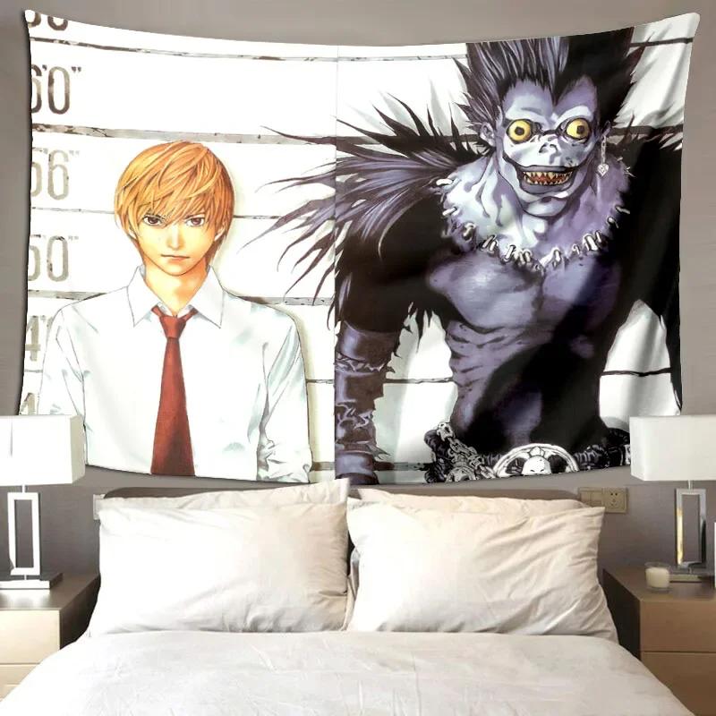 VIKAMA Death Note Misa Amane Tapestry Anime Dark Print Anime Fan Bedroom Dorm Background Decoration Tapestry