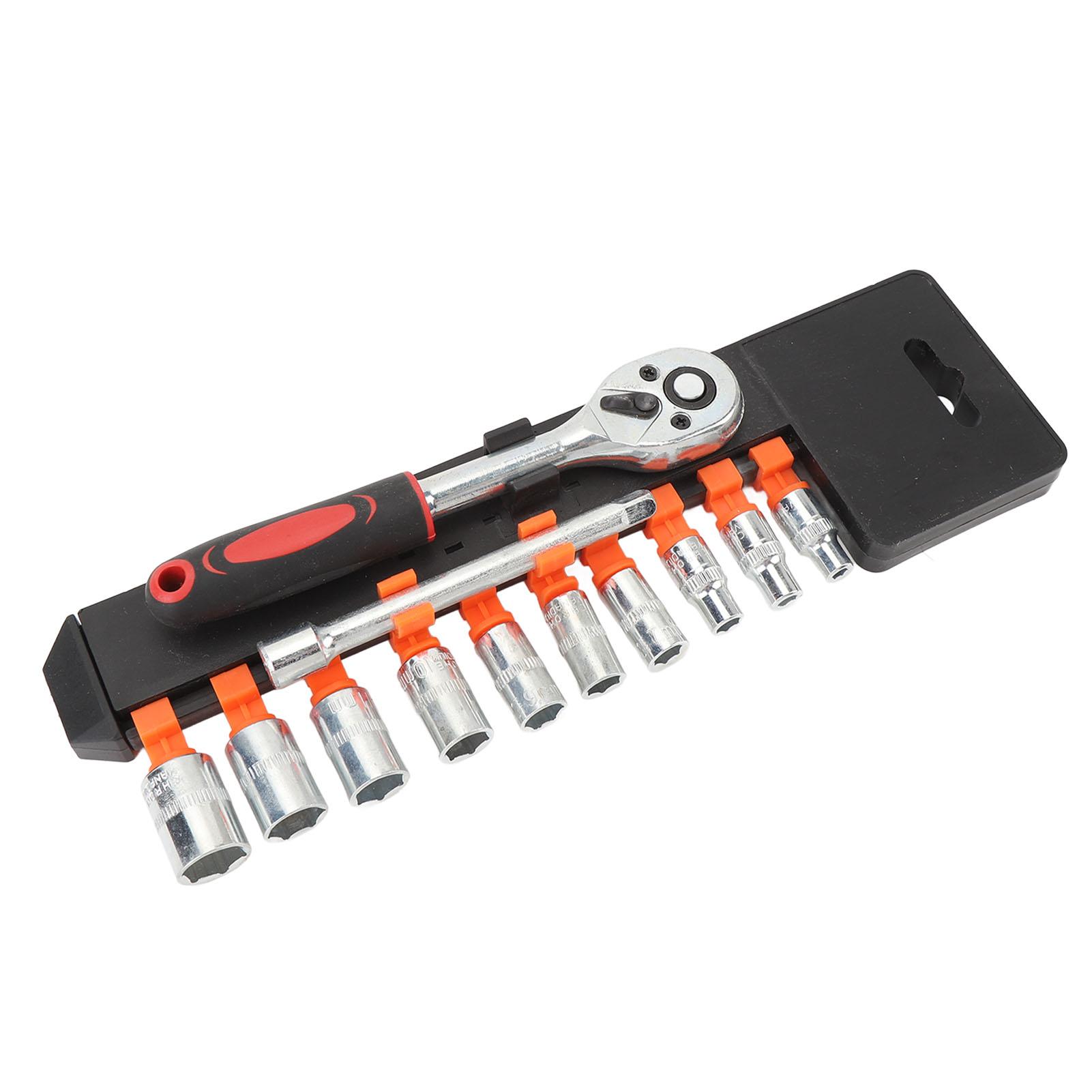 

Набор торцевых ключей с трещоткой 1/2 дюйма, 12 шт., метрический 4-13 мм, для автомобиля, мотоцикла, дома