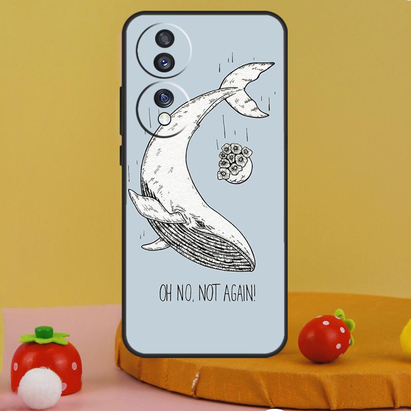Beautiful Blue Whale Painting Case For Honor 200 Pro X9c X9a X8a X7a X6a X7 X8 X9 X8b X9b Magic 5 6 50 70 90 Lite Cover