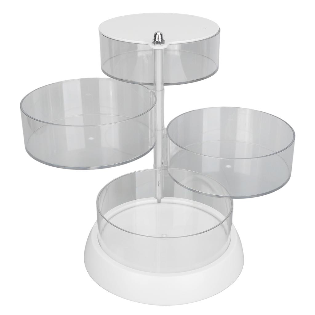 Rotatable Makeup Sponge Holder 4 Layers Dustproof Rotate Makeup Powder Puff Box Transparent