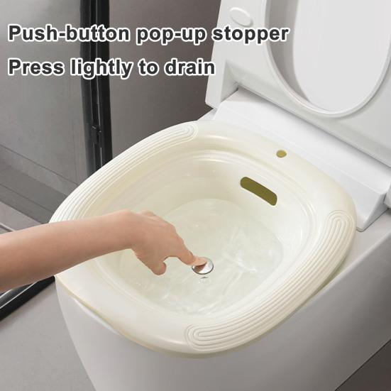 Bidet Ergonomisches Gebogenes Oberflächendesign Bequemes Bad Ein-Knopf-Entwässerung Rutschfester Beckenrand Physiotherapie-Bidet