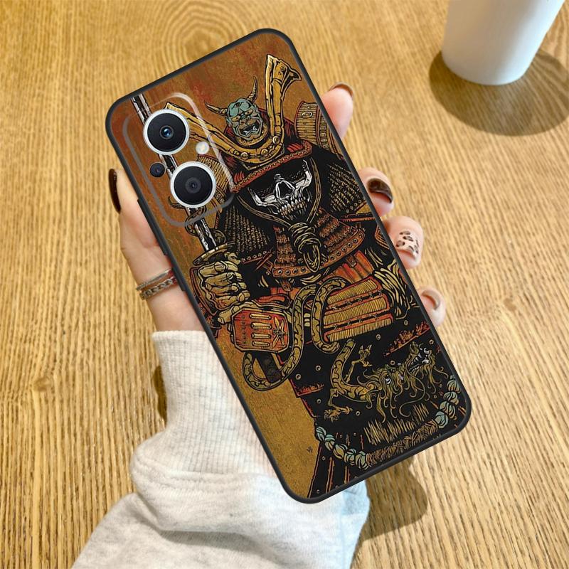 Japanese Samurai Funda For OPPO Reno 10 11 12 13 14 Pro 14F 13F 12F 11F 7 8 Lite OPPO Find X5 X8 X9 Pro Case