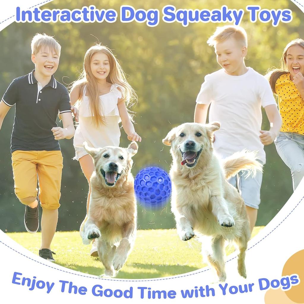 Balle Squeaky Indestructible Personnalisée d'Usine pour Chien Soulage l'Anxiété Nettoie les Dents Jouet à Mâcher Interactif pour Animaux de Compagnie pour Mâcheurs Agressifs