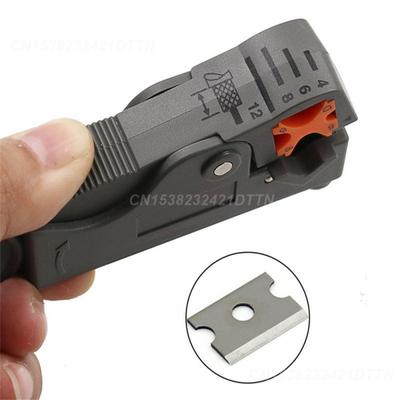 Wire Stripper Automatic Abs Stripping Pliers Knife Wire Cable Tools Crimper Pliers Coaxial Decrustation Pliers Double-blade