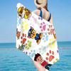 Dog Paw Adventure Beach Towel, Super Soft Microfiber, Gift for Her/Him, Birthday, for Pool, Beach, Travel, Home Decor Fan gifts