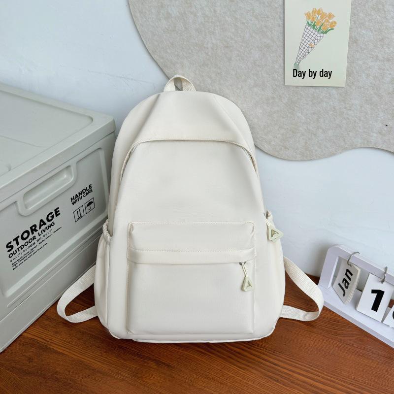 Literary Fresh Candy Color Student Backpack: Large Capacity Travel & Laptop Bag