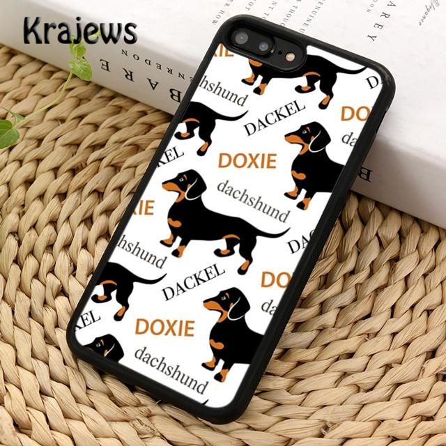 

Krajews Funny Dachshund Long dog short legs Phone Case For iPhone 17 Air 16 15 14 plus 11 12 13 pro max coque Fundas iPhone 13