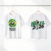 Brazil Flag Retro Style Graphic Children Shirt Kid Boys Girls Summer Cotton Short Sleeve Little Soccer Fan Casual Daily Wear