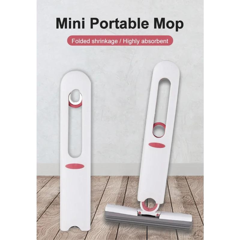 Nový Silný Mini Mop Squeeze Skládací Domácí Čisticí Mopy Houbové Samostlačné Mopy na Mytí Podlahy Stůl Okno Auto Čisticí Nástroje