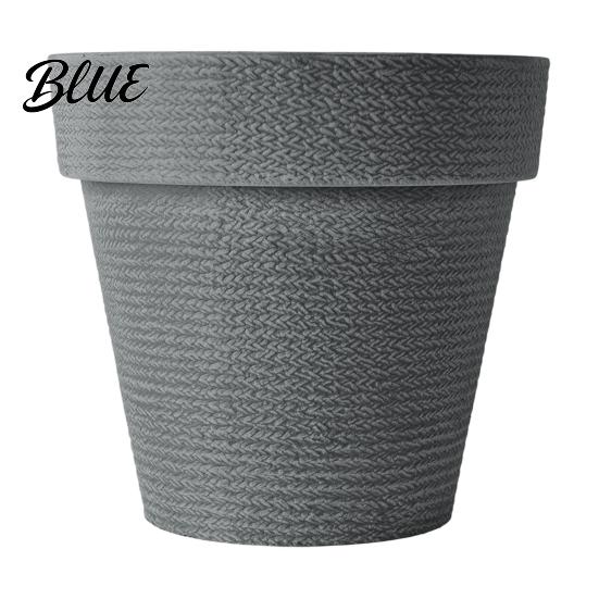 Sun Proof Anti Aging Plant Containers Round Large Planter with Drainage Hole 12 Inch Dia Stone-Look Flower Sturdy Resin Pots for Backyard Landscaping