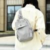 Solid Color Casual Backpack Shoulder Crossbody Bag Japanese Versatile Canvas Computer Bag