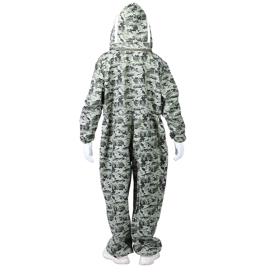 Double   One Piece Bee Suit Beekeeping Protective Clothes with Gloves for Beekeeper(1 Pair XL Gloves XL Bee Suit )