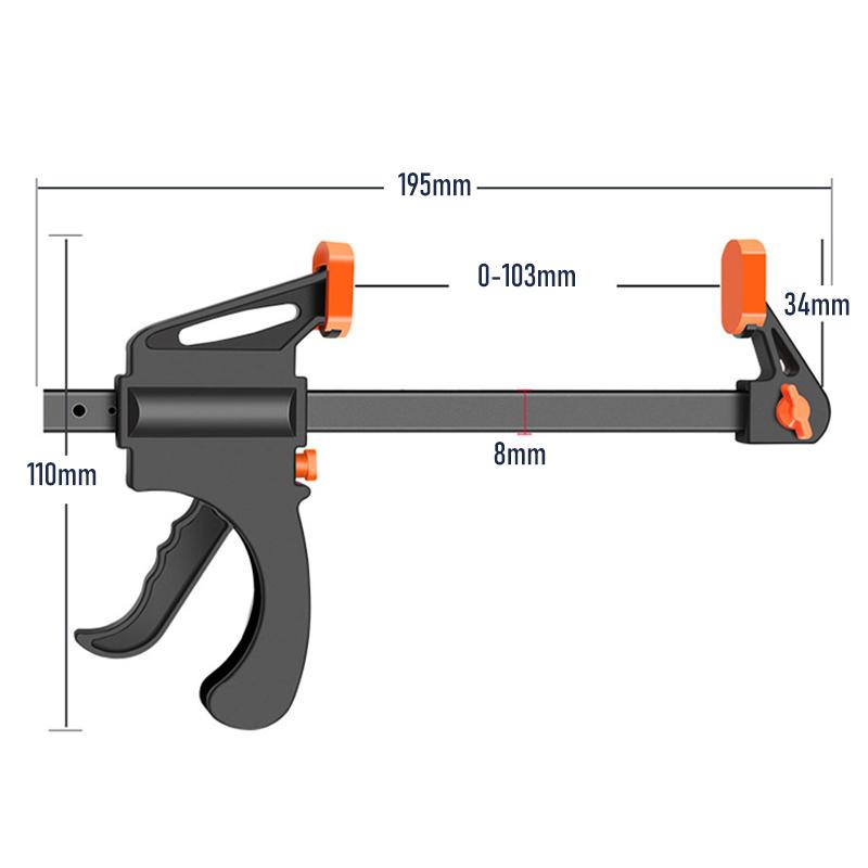 Trigger Type Two-way Quick Carpenter Clamp Reverse Support Fixing F Clamp Nylon F Clamp Wood Clamp Quick Clamp