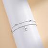 Cazador Barcelona Flower Bracelet Stainless Steel Smile Leaves Bow Tie Planet Charm Double Layer Beads Chain for Women Jewelry