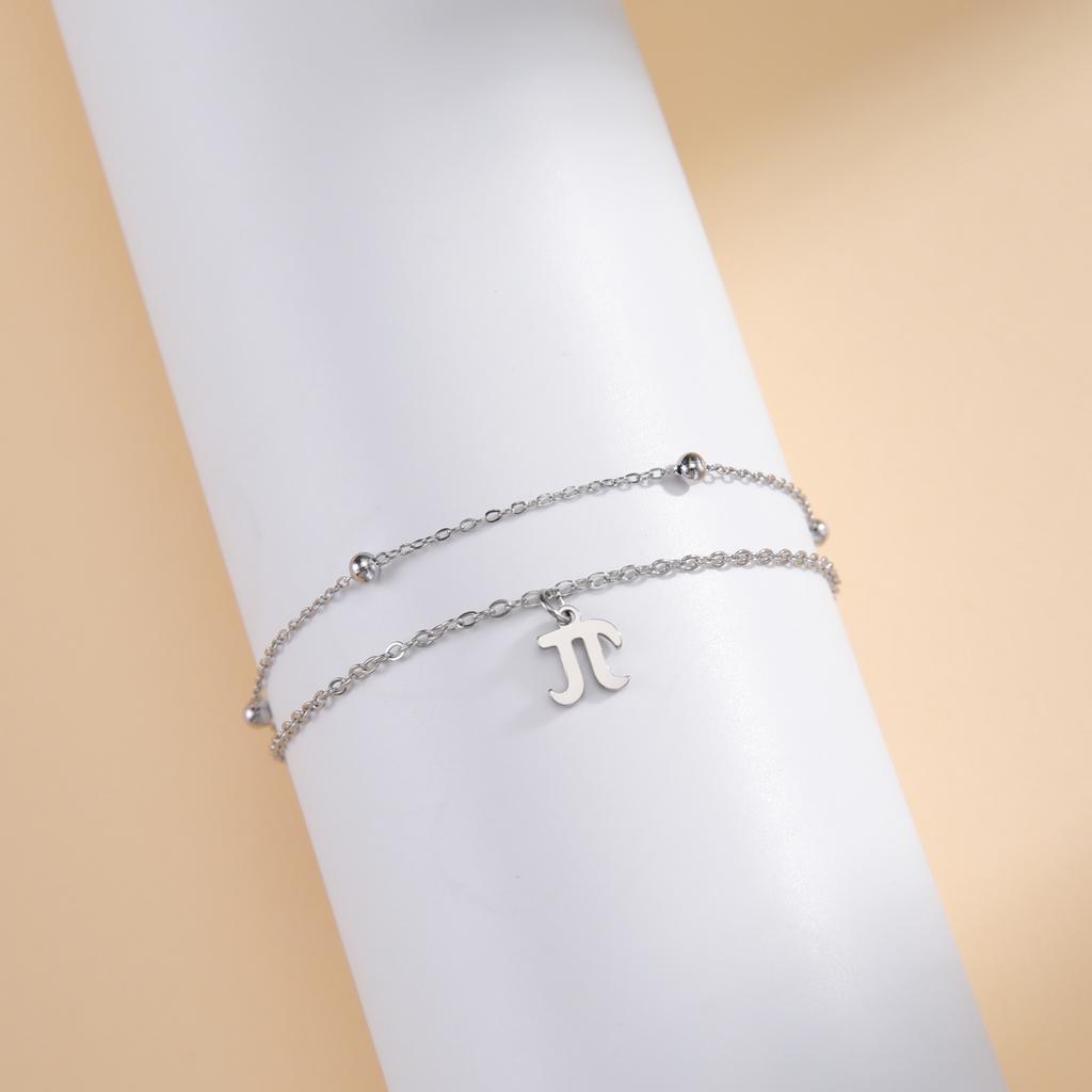 Cazador Barcelona Flower Bracelet Stainless Steel Smile Leaves Bow Tie Planet Charm Double Layer Beads Chain for Women Jewelry