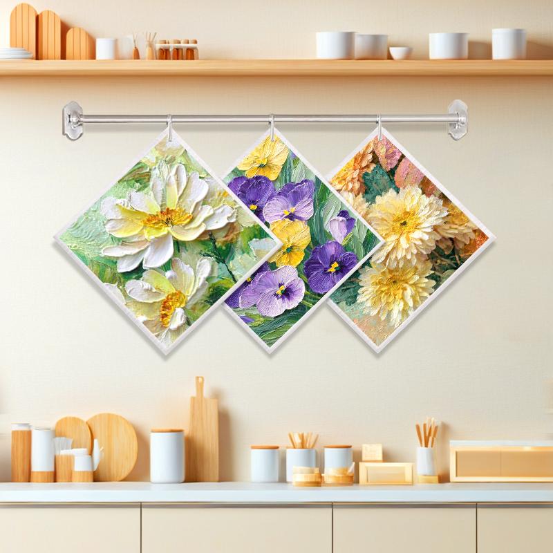 6pcs Natural Wood Pulp Cotton Sponge Cloths, Super Absorbent & Quick-Drying Reusable Dishcloths for Kitchen Cleaning