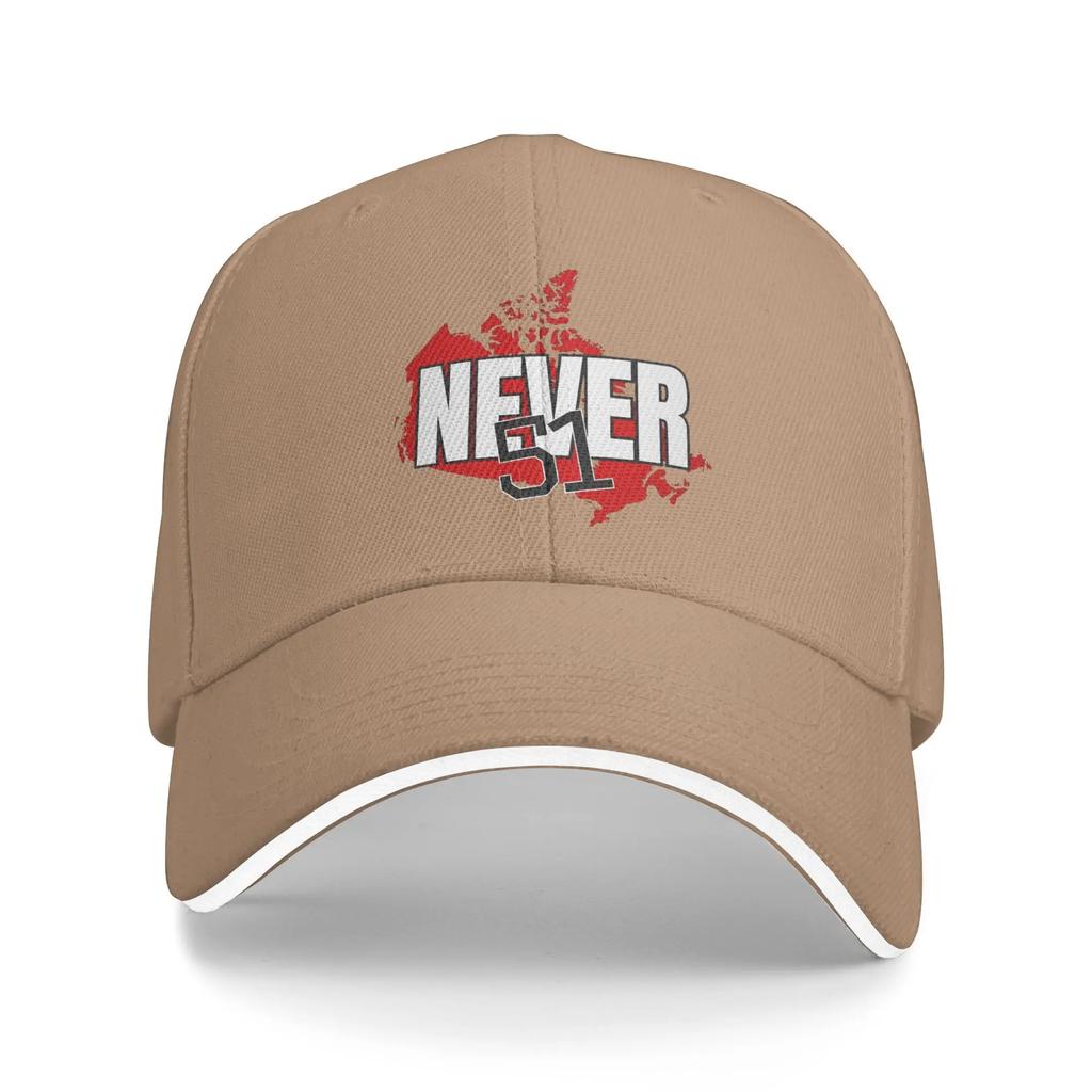 NEVER 51 Baseball Cap Bold Canadian Hunting Camping High Quality Hip Hop Hats Women Unisex Fitted Retro Print Snapback Cap