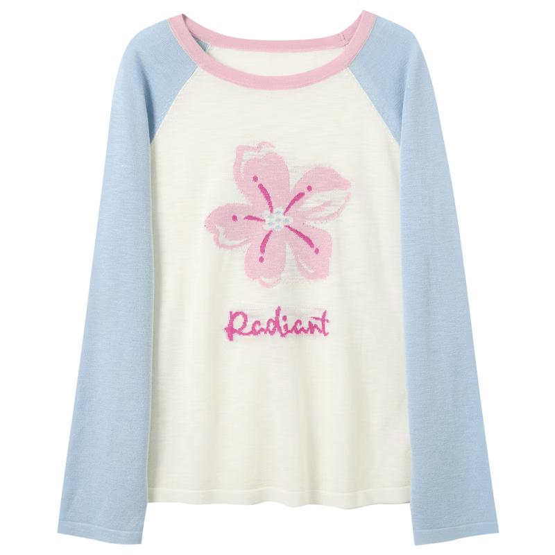 Sancai Lyocell Floral Knit Sweater XL