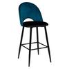 Atmosphera "Kara" Decorative Velvet Bar Stool - Duck Blue