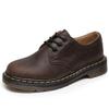 First layer, low-top small leather shoes women's leather Crazy Horse brown large size short boots round head men's and women's casual tooling shoes