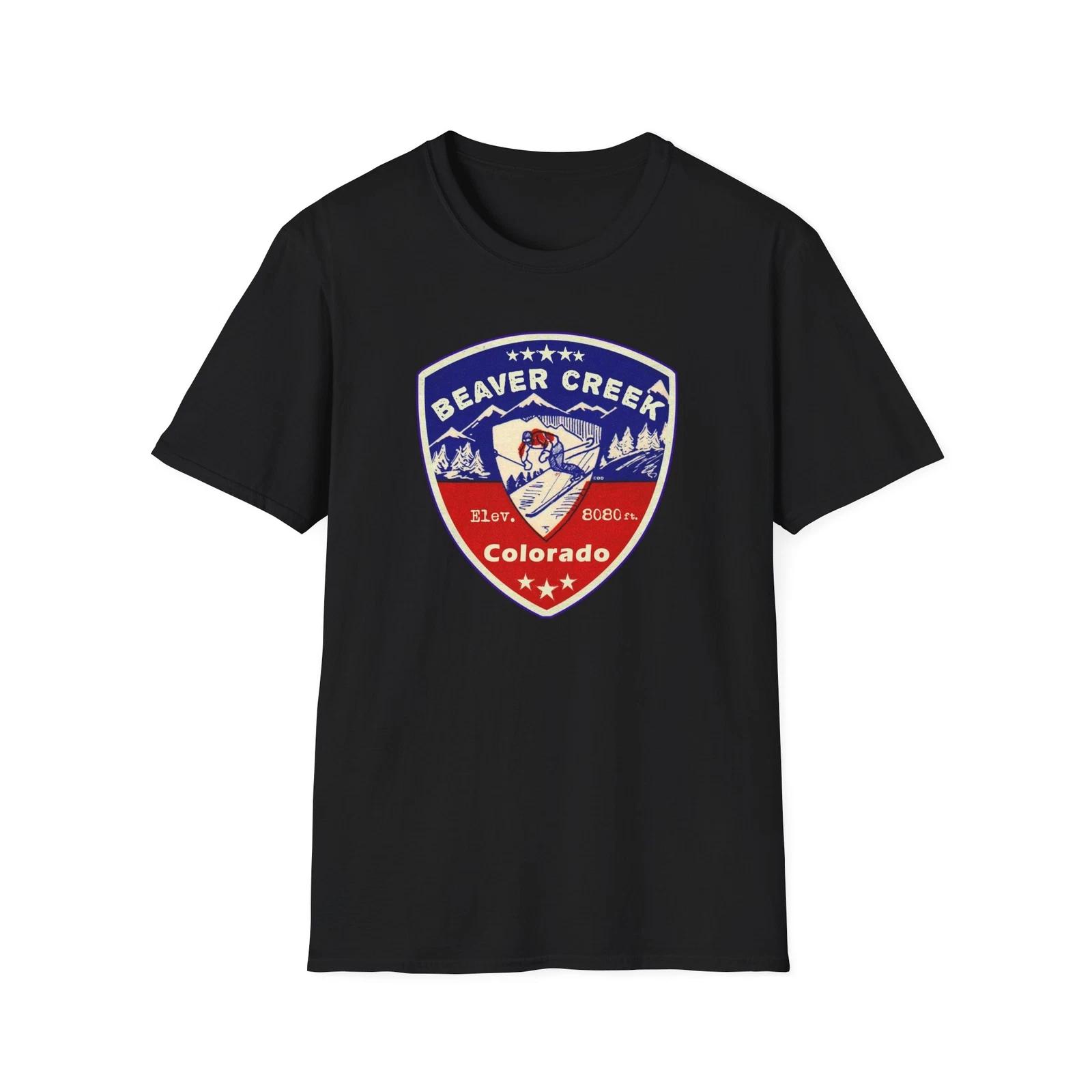 Beaver Creek Colorado Unisex T-Shirt Gift Softstyle Ski Skiing CO Souvenir 4XL