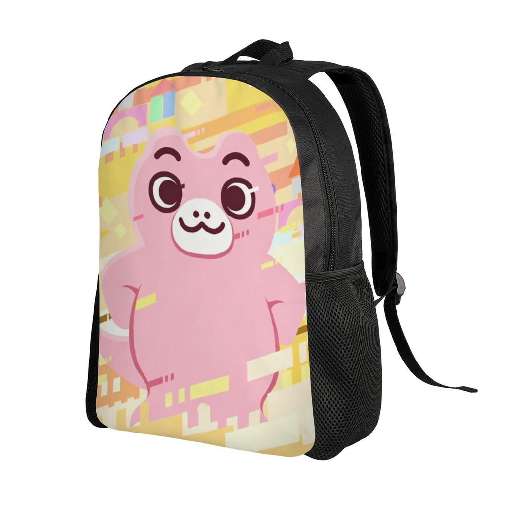 Chibi Monster Raids Again Backpack for Men Women Cool High School Work Daypack Cute Laptop Computer Canvas Bags Outdoor