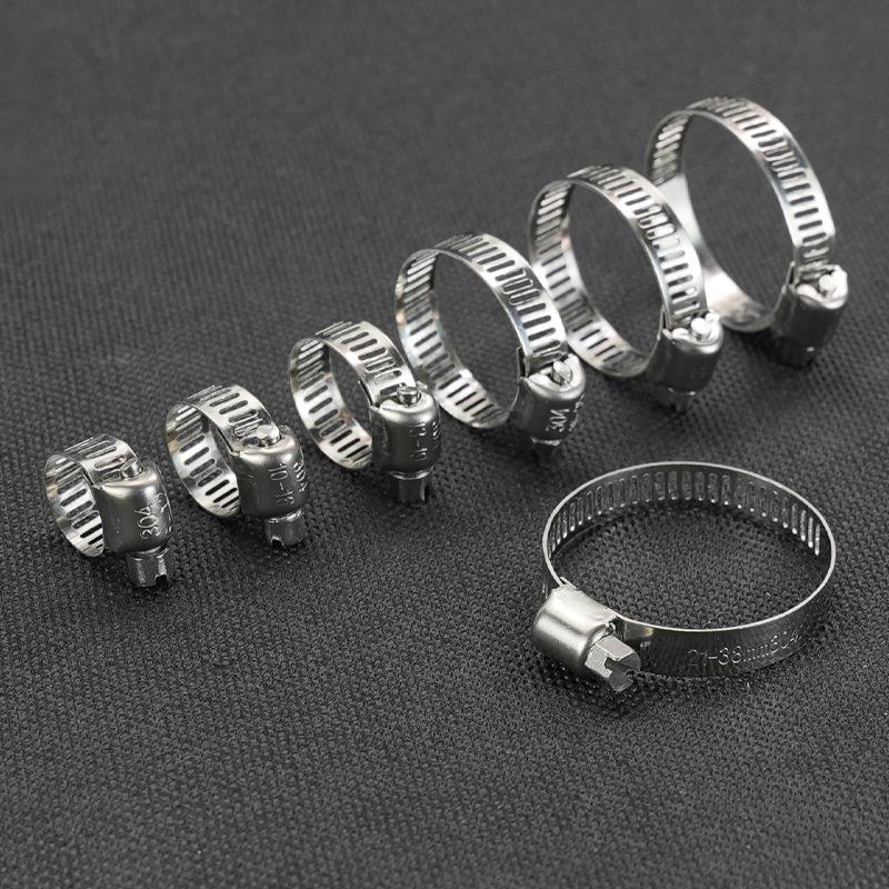 60-teiliges Set: 304 Edelstahl Amerikanische Schlauchschellen (6-38mm)