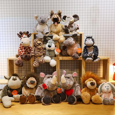 New Forest Animal Doll Plush Toy Cute Lion Elephant Gift for Children Large Pillow Leather Shell