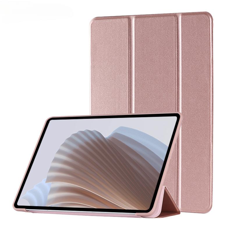 For Lenovo Xiaoxin Pad 2024 Case TB331FC 11 Inch Tri-Folding Stand Magnetic Soft TPU Back Cover for Lenovo Tab M11 TB330FU Case Xiaoxin Pad 11 2024 розового золота