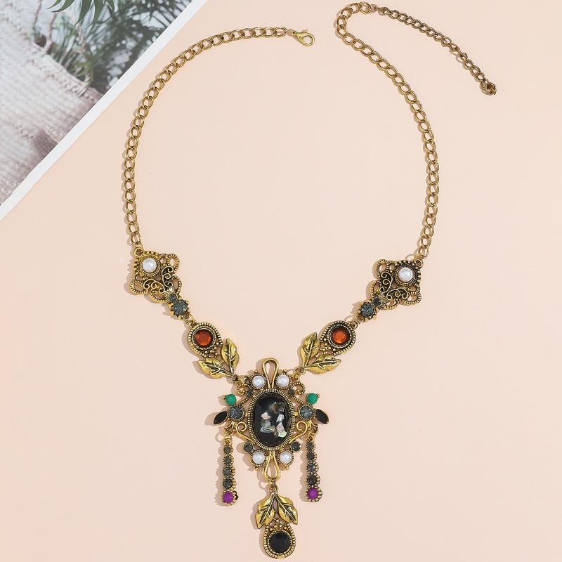 Meier Pearl necklace bohemia tassel two-purpose forehead chain exotic ethnic style