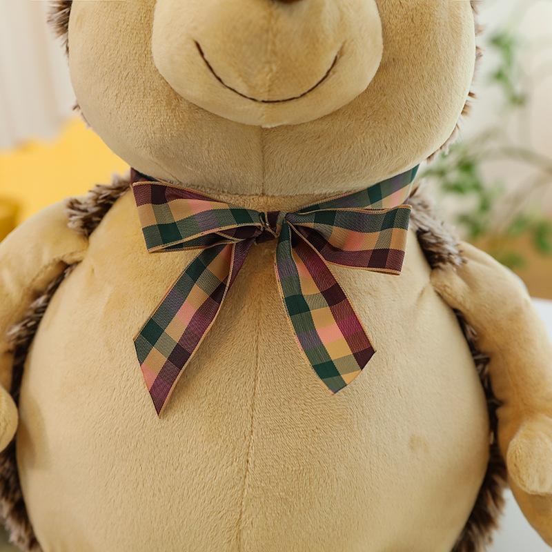 Ribbon Little Hedgehog Plush Toy Ragdoll Children's Doll Doll Sleep with Pillow Birthday Gift