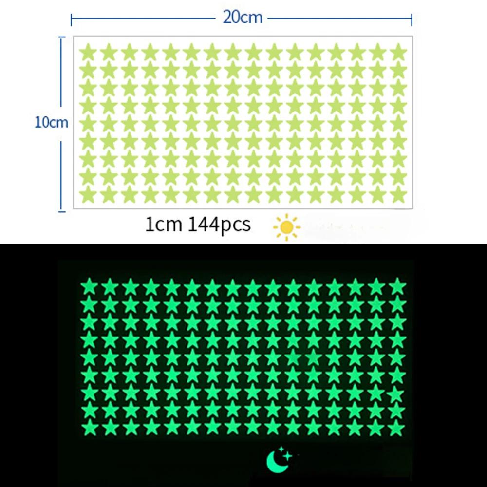 Luminous Wall Stickers for Kids Rooms Dots Stars Ceiling Wall Decals Glowing Stickers Wall Decals Glow In The Dark Home Decor