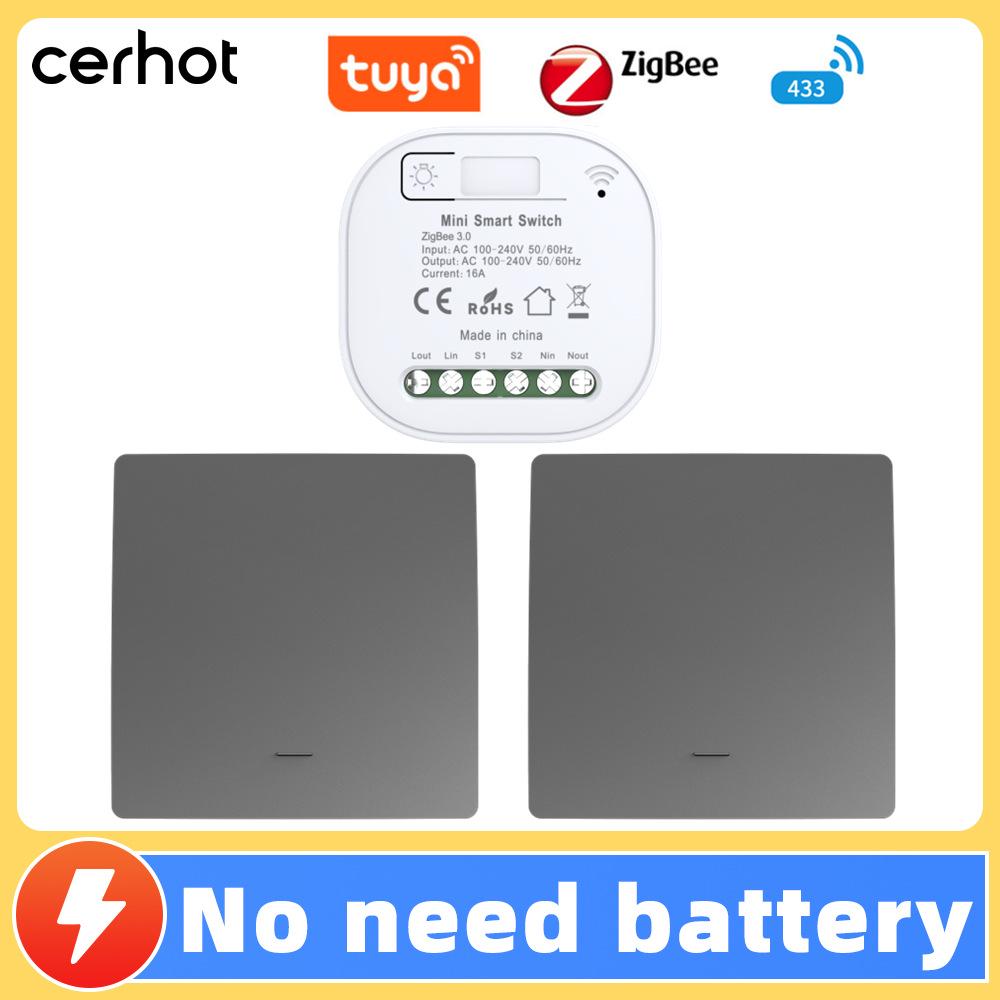 Battery-free, Waterproof, Self-powered Smart Switch; Wireless and Adhesive, Remote Control for Easy Household Use.