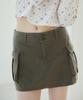 Bember Cargo Mini Skirt_Khaki