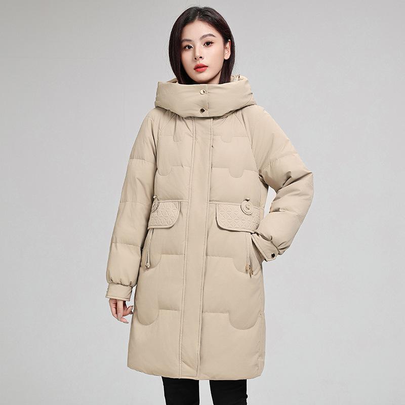 Down Cotton-padded Clothes Women's Loose Cotton-padded Jackets Medium and Long Fashion Cotton-padded Clothes Thickened Warm Winter Jackets