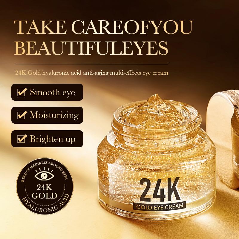 ZOZU 24k Gold Hyaluronsäure Augencreme Gegen Dunkle Ringe Tränensäcke Straffend Feuchtigkeitsspendend Augen Hautpflege Produkte