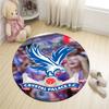 Customizable Crystal Palace F.C Round Non-Slip Carpet - Ideal for Garden, Picnic, Office, Perfect for Decoration, Suitable For All Seasons