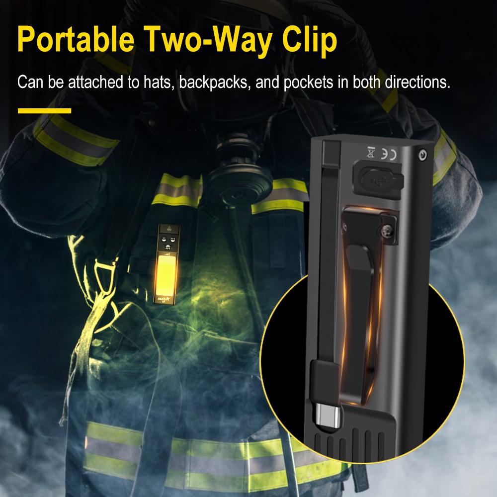 BORUiT U7 Flashlight LED UV Light Spotlight Floodlight Torch Power Bank With Magnetic Back Clip RGB Ambient Light Work Lamp