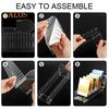 1/2/3 Pcs 12 Tier Greeting Card Display Stand Acrylic Postcard Booth Art Display Rack Bookmark Storage Holder for Retail Counter Desk Tabletop