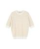 LAFELSORTOF Striped Round Neck Knit Top