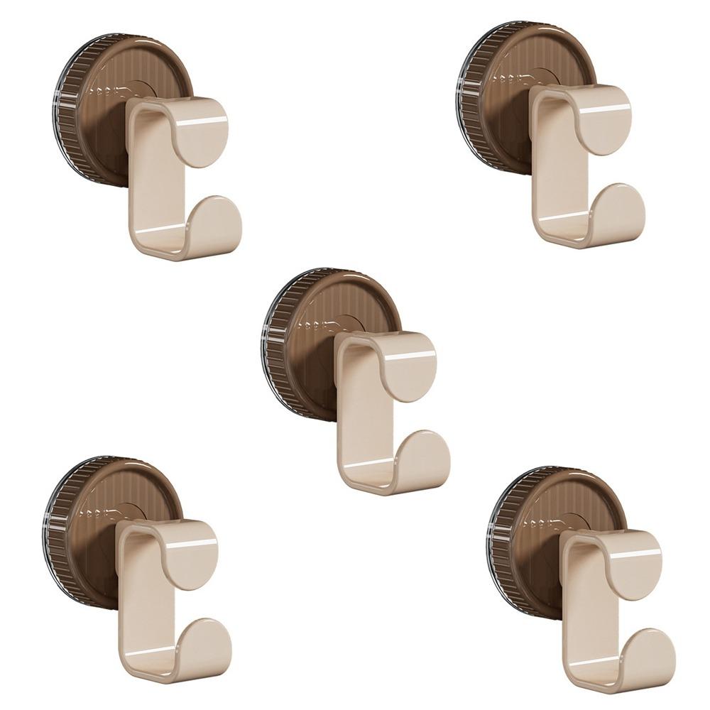 5Pcs Wall Mounted Suction Cup Hooks Waterproof Shower Hooks Practical Washbasin Hook  for Home