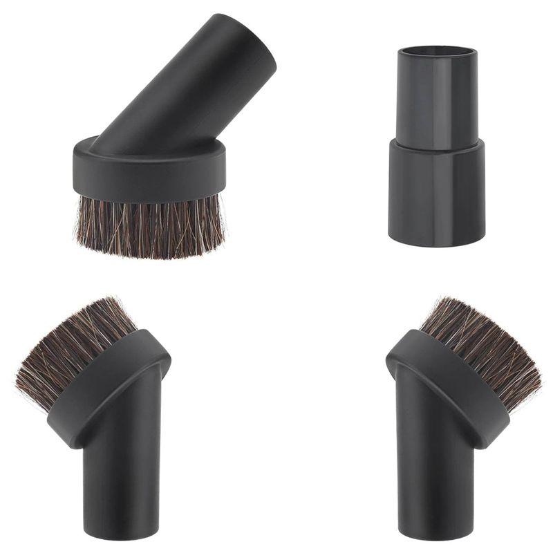 AEE4-Vacuum Brushes 3 Pairs, Vacuum Attachment Round Dust Brushes Horse Hair With Universal Connectors For Standard Hose