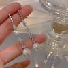 Light Luxury Zircon Long Pearl Dangle Retro French Earrings For Women