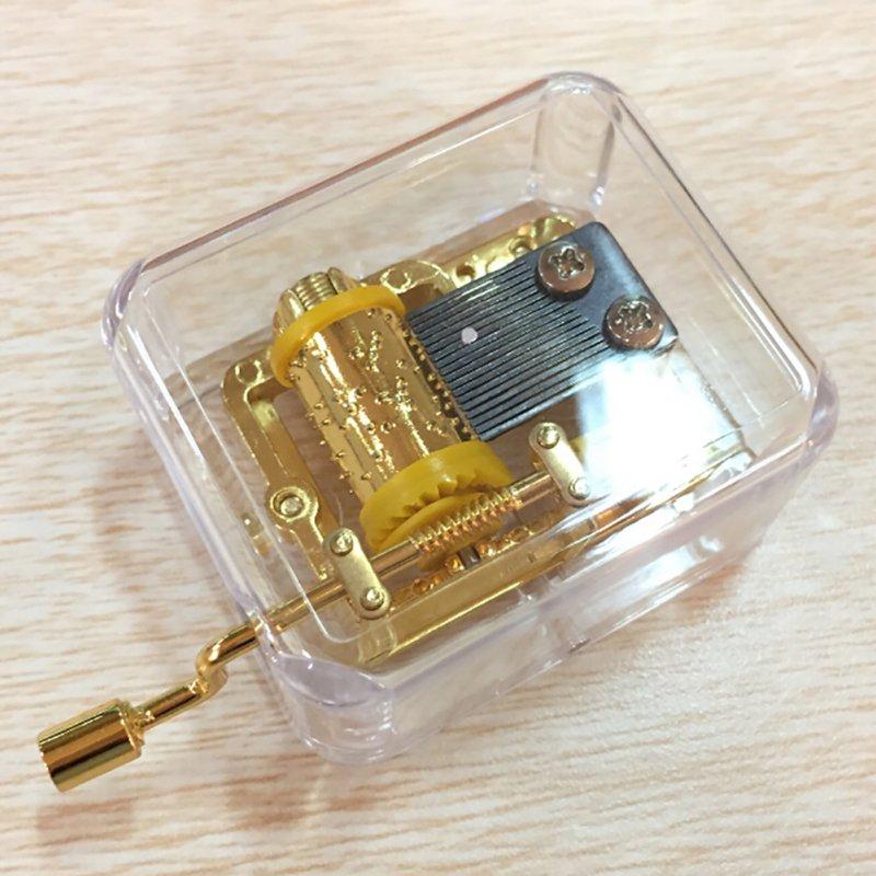 Znakomita przezroczysta akrylowa kwadratowa złota ręcznie kręcona pozytywka Gurdy