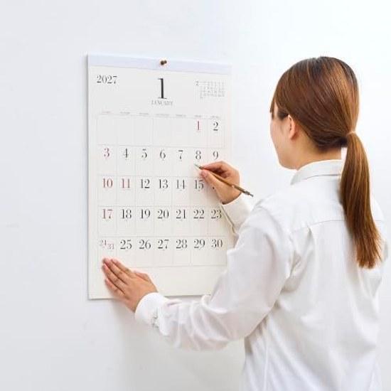 Shin Nihon Calendar 2027 Wall Hanging Simple Face Timeline NK194