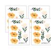 6Pcs Wall Decals, Flower Print Wall Stickers, Self-Adhesive Removable Waterproof Wall Decals for Home Bedroom Living Room Kids Room